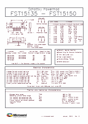 FST15150 Datasheet PDF Microsemi Corporation