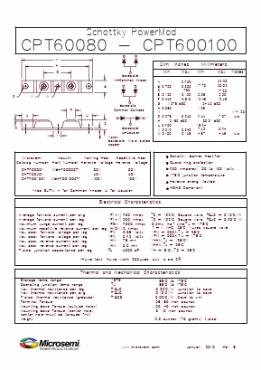 MBR600100CT Datasheet PDF Microsemi Corporation