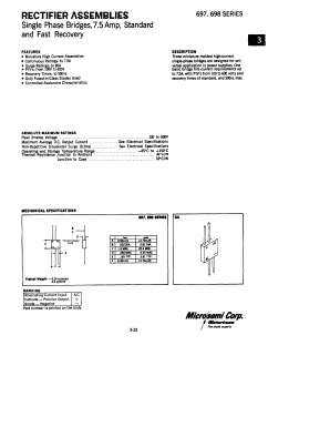 697-1 Datasheet PDF Microsemi Corporation