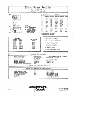 S35 Datasheet PDF Microsemi Corporation