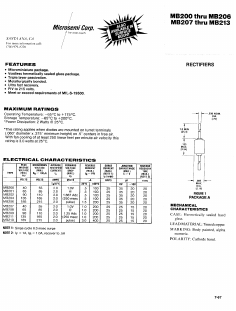 MB201 Datasheet PDF Microsemi Corporation