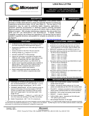 LC7 Datasheet PDF Microsemi Corporation