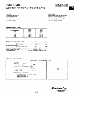 UTX225 Datasheet PDF Microsemi Corporation