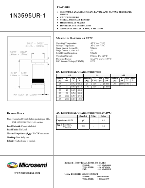 1N3595UR-1 Datasheet PDF Microsemi Corporation