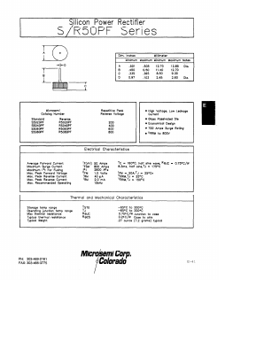 R5020PF Datasheet PDF Microsemi Corporation