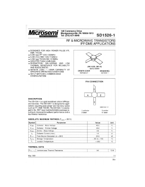 SD1526-1 Datasheet PDF Microsemi Corporation