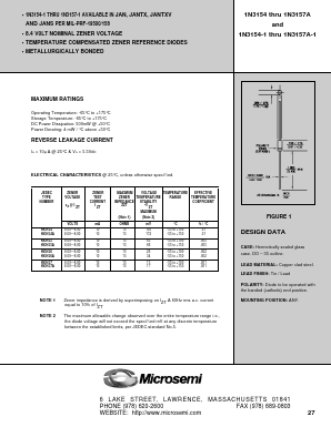 1N3157A-1 Datasheet PDF Microsemi Corporation