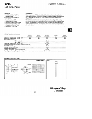 2N1873 Datasheet PDF Microsemi Corporation