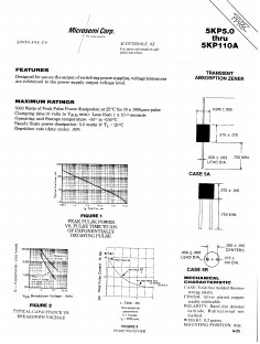 5KP70 Datasheet PDF Microsemi Corporation