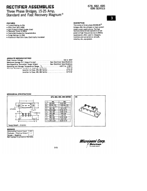 682-6 Datasheet PDF Microsemi Corporation
