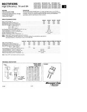 BYW80-200 Datasheet PDF Microsemi Corporation