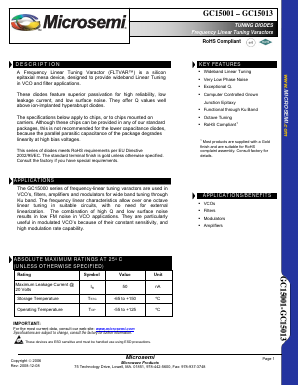 GC15010-17 Datasheet PDF Microsemi Corporation