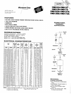 1N6103 Datasheet PDF Microsemi Corporation