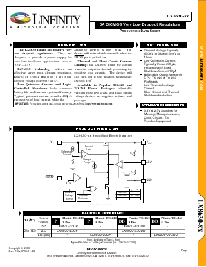 LX8630-33CP Datasheet PDF Microsemi Corporation