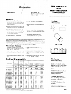MLL14KESD50-1 Datasheet PDF Microsemi Corporation