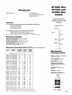 MS5292 Datasheet PDF Microsemi Corporation