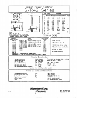 1N2433 Datasheet PDF Microsemi Corporation