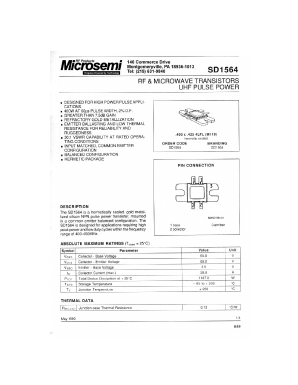 SD1564 Datasheet PDF Microsemi Corporation