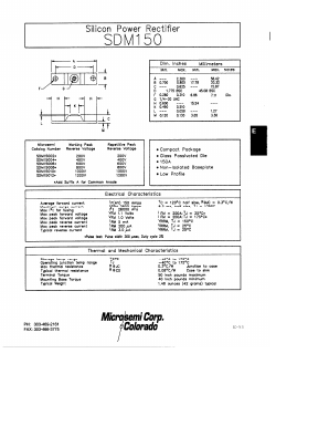 SDM15010A Datasheet PDF Microsemi Corporation