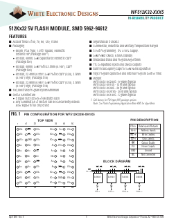 WF512K32N-90G4TI5 Datasheet PDF Microsemi Corporation