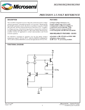 SG3503 Datasheet PDF Microsemi Corporation