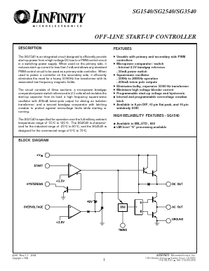 SG3540 Datasheet PDF Microsemi Corporation