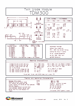 TDM30014 Datasheet PDF Microsemi Corporation