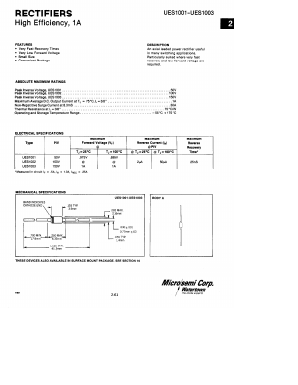 UES1001 Datasheet PDF Microsemi Corporation