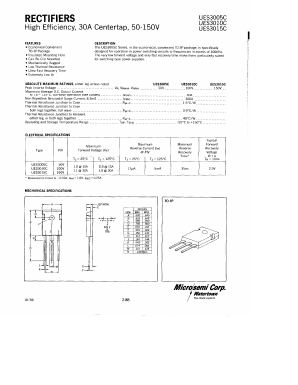 UES3005C Datasheet PDF Microsemi Corporation