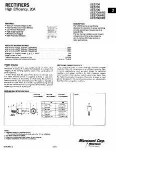 UES706 Datasheet PDF Microsemi Corporation
