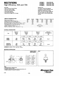 UES803 Datasheet PDF Microsemi Corporation