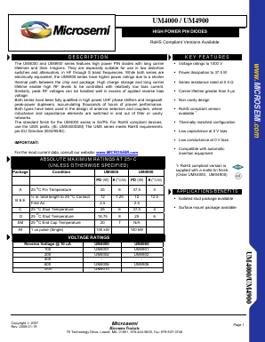 UM4006 Datasheet PDF Microsemi Corporation