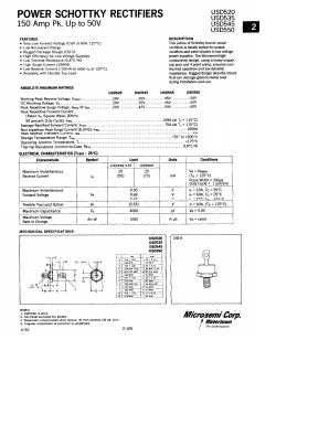 USD520 Datasheet PDF Microsemi Corporation