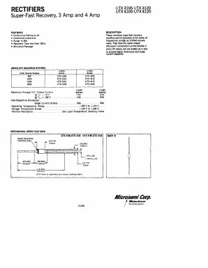 UTX305 Datasheet PDF Microsemi Corporation