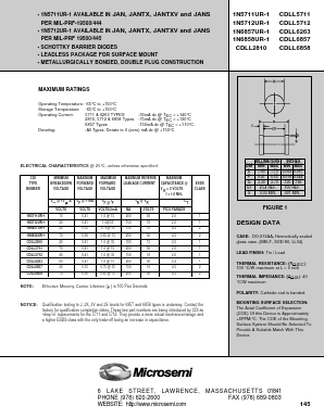 CDLL5711 Datasheet PDF Microsemi Corporation