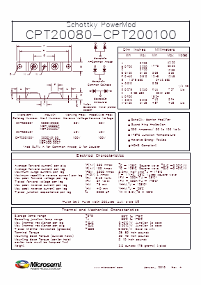 CPT20080 Datasheet PDF Microsemi Corporation