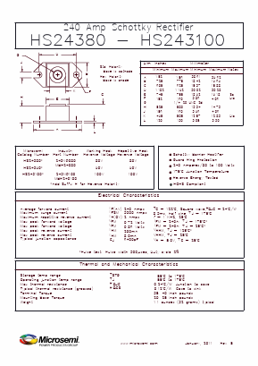 243NQ080 Datasheet PDF Microsemi Corporation