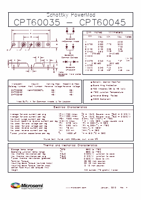CPT60035A Datasheet PDF Microsemi Corporation