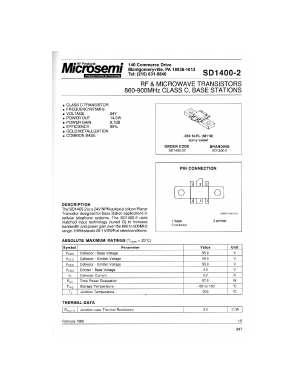SD1400-2 Datasheet PDF Microsemi Corporation