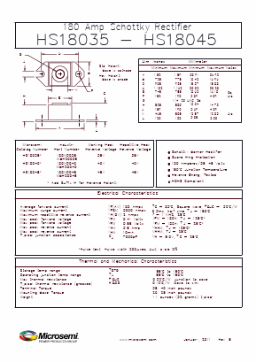 180NQ040R Datasheet PDF Microsemi Corporation