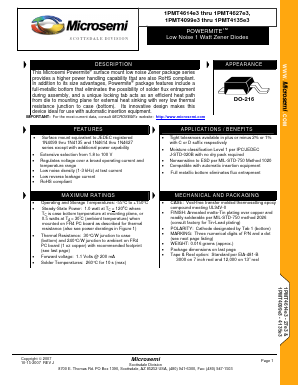 1PMT4105DE3/TR7 Datasheet PDF Microsemi Corporation
