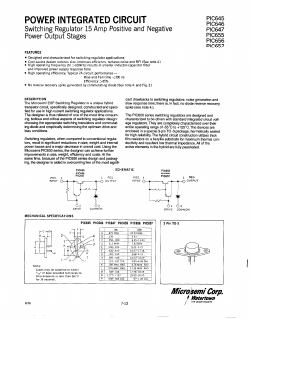 PIC645 Datasheet PDF Microsemi Corporation