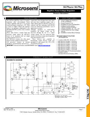 SG79XXA Datasheet PDF Microsemi Corporation
