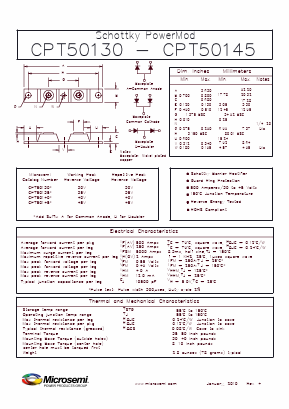 CPT50130A Datasheet PDF Microsemi Corporation