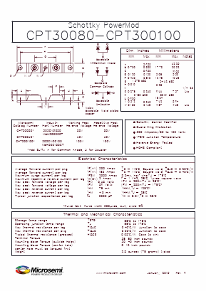 CPT30080 Datasheet PDF Microsemi Corporation
