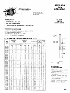 3EZ170D5 Datasheet PDF Microsemi Corporation