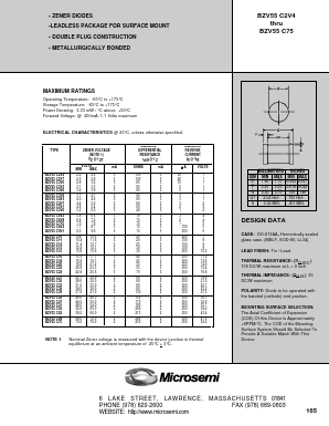 BZV55C2V4 Datasheet PDF Microsemi Corporation