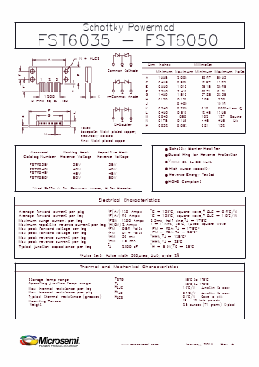 FST6035 Datasheet PDF Microsemi Corporation