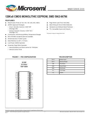 WME128K8-300CQA Datasheet PDF Microsemi Corporation