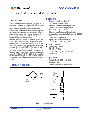 SG1843L-883B Datasheet PDF Microsemi Corporation